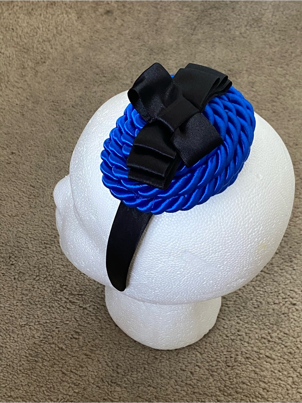 Royal Blue Twisted Rosette Headband